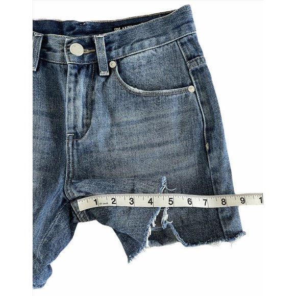 Blank NYC The Barrow Vintage High Rise Shorts Distressed Size 24 Medium Wash - Picture 10 of 10
